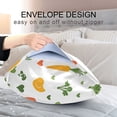 thumbnail image 4 of Yayeee Pillowcase Queen Size Set of 2 Satin Wrinkle Resistant Pillow Case, Green Cute Vegetables, 4 of 7