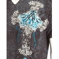 thumbnail image 5 of ARCHAIC by AFFLICTION Black MAUSOLEUM Short Sleeve Slim Fit Y2K T-shirt NWT, 5 of 8
