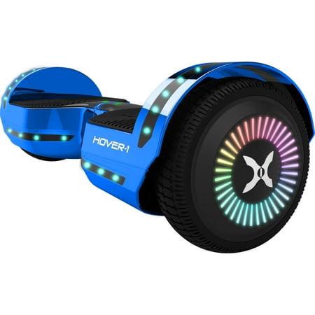 Hover-1 - Chrome 2.0 Electric Self-Balancing Scooter w/6 mi Max Operating Range & 7 mph Max Speed - Blue