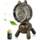 thumbnail image 1 of Small 20.3 Cm Rechargeable Rotating Desk Fan 13 Hours Use, Portable Puppy 3 Speed Cooling Desk Mini Personal Fan For Home/room/office, Brown, 1 of 5