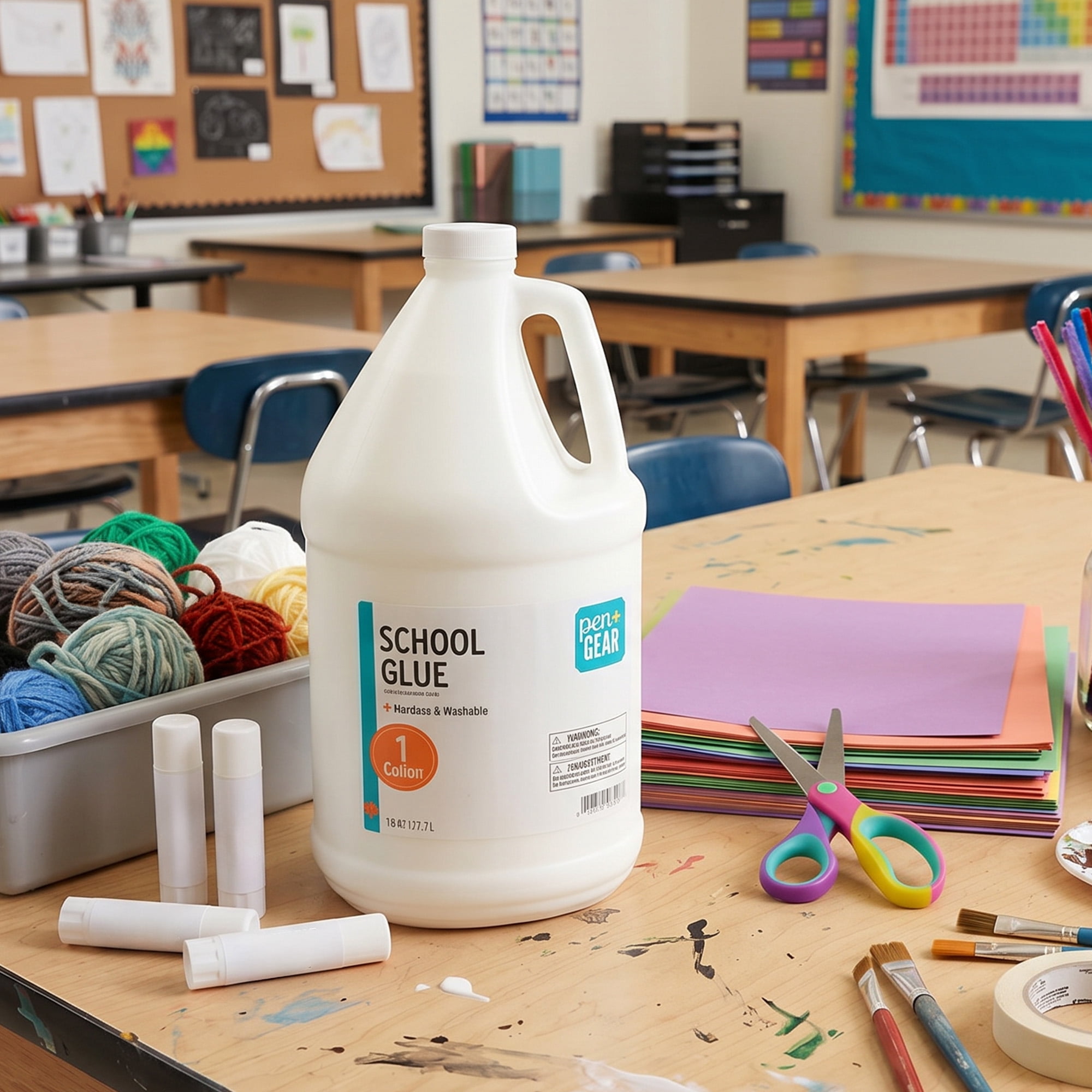 Pen+Gear Liquid School Glue, White, Washable, 1 Gallon