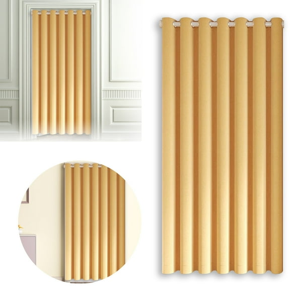 Modern Fabric Door Curtain Themed Privacy Panel for Home Living Spaces Soft Textile Versatile Insulated Room Divider Seamless Installation