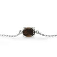 thumbnail image 2 of Gem Stone King 925 Sterling Silver Brown Smoky Quartz Solitaire Bracelet for Women (1.20 Cttw, Oval 8X6MM, Gemstone Birthstone, Fully Adjustable up to 9 inch), 2 of 3