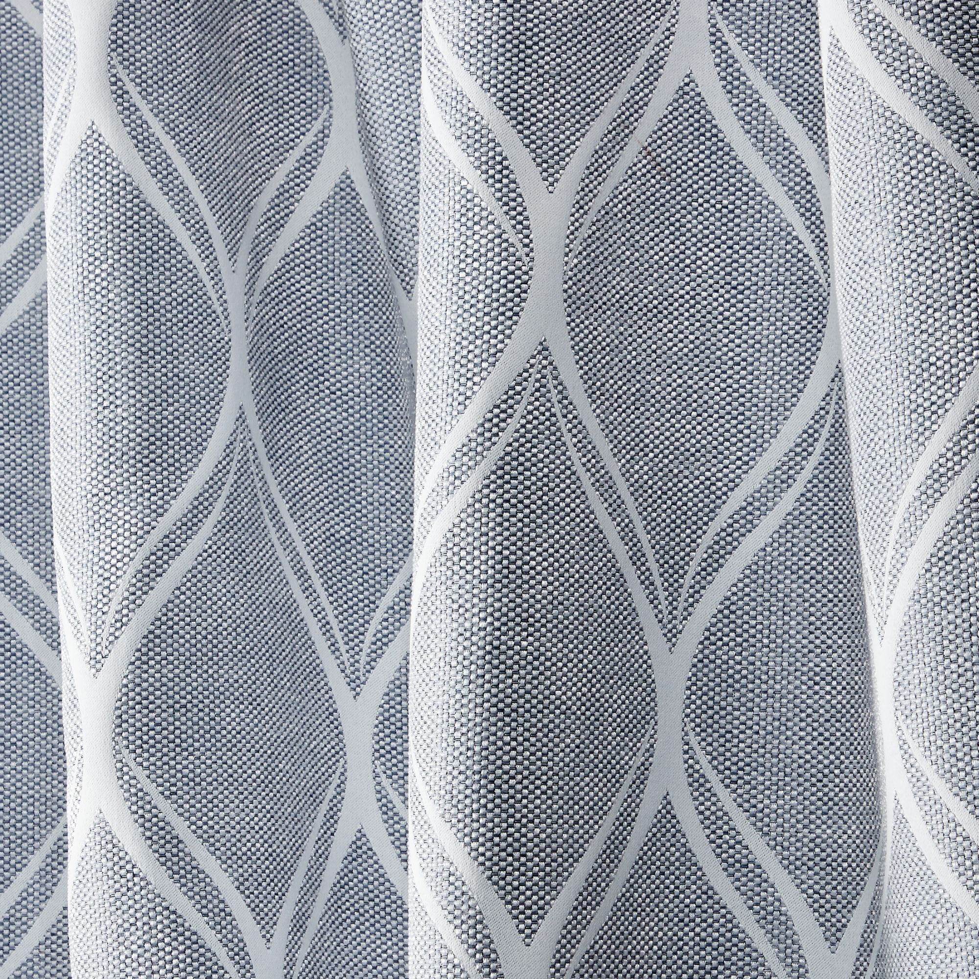 Nicole Miller Circuit Room Darkening Blackout Hidden Tab/Rod Pocket Top Curtain Panel Pair, 52"x96", Chambray Blue