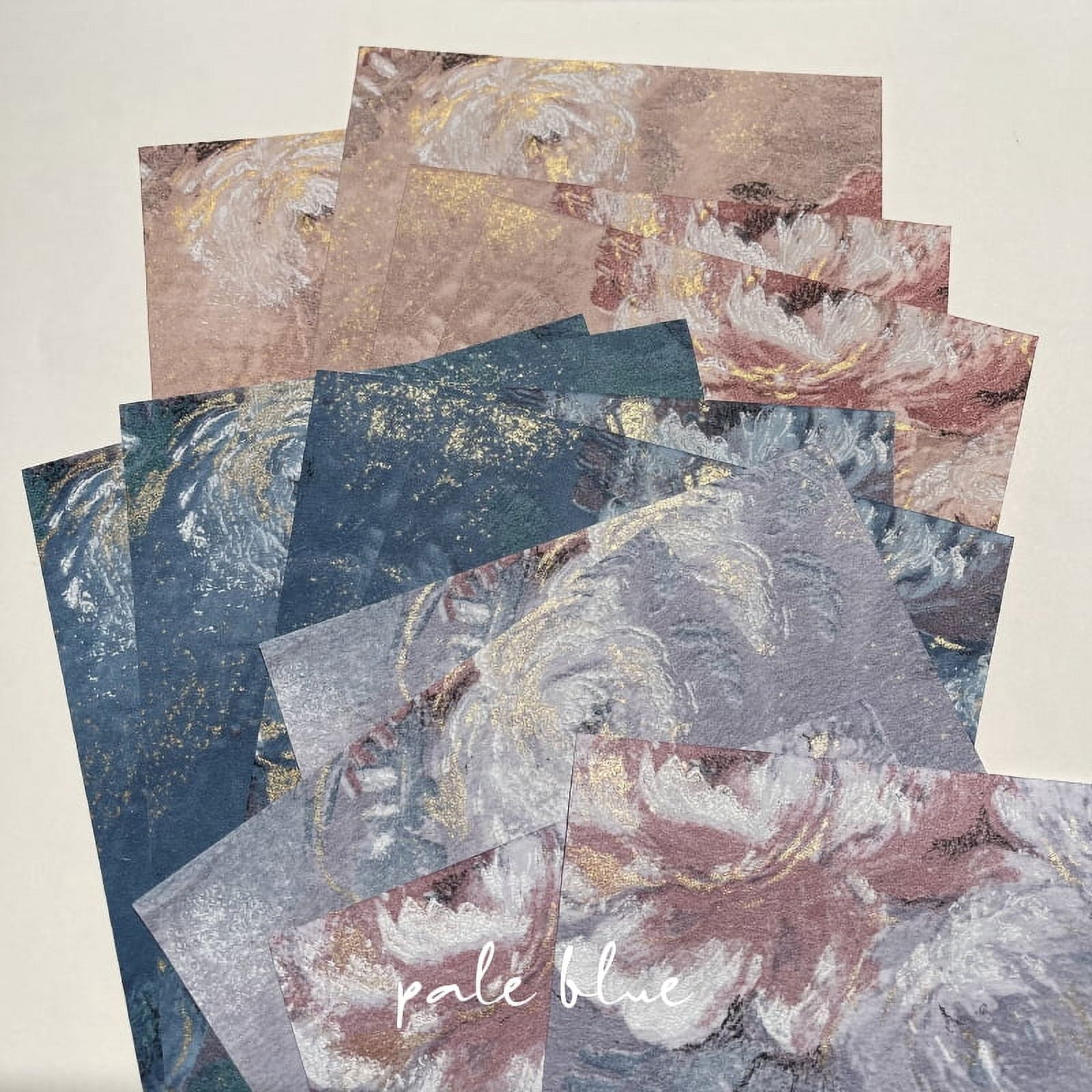 15 Sheets Oil Painting Style Background Paper - A5 Size Junk Journal and Scrapbook DIY Material