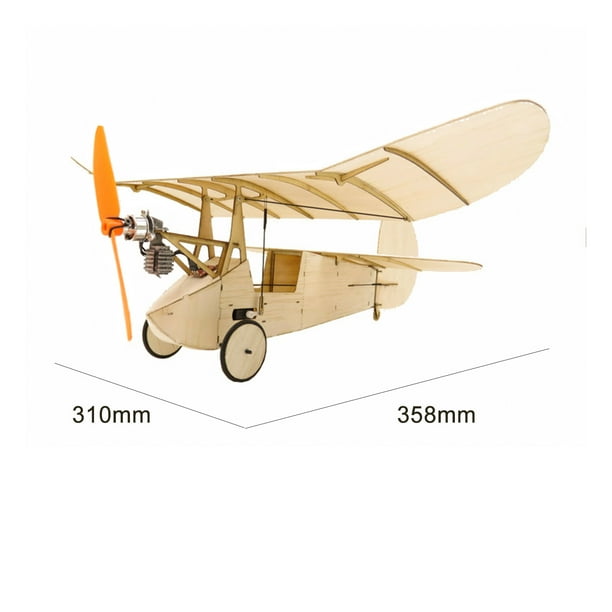 DWH K0701 358mm Wingspan RC Airplane Balsa Wood Aircraft DIY Toy