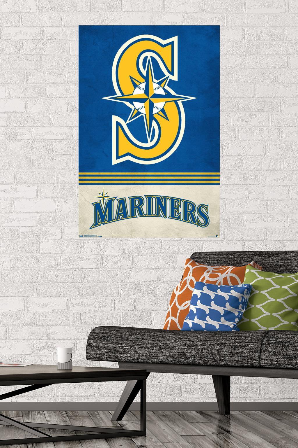 MLB Seattle Mariners - Retro Logo 18 Wall Poster, 22.375" x 34"