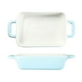 thumbnail image 1 of Minimalist Ceramic Double-Handled Baking Pan Rectangular Household Tableware Oven Microwave, 1 of 5
