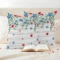 thumbnail image 3 of 4th of July Outdoor Waterproof Pillow Covers, Memorial Day Patriotic Star Leaf Wooden Decorative Square Throw Pillowcase Sofa Cushion Sham for Patio/Couch/Chair, 24"x24" 2 Pack, 3 of 8