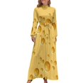 thumbnail image 2 of Vestido largo de queso suizo, vestidos africanos para mujer, vestido estilo coreano, 2 of 5