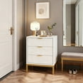thumbnail image 5 of Modern Nightstand, 25.8" Tall Bedside Table with 3 Drawers, 5 of 12