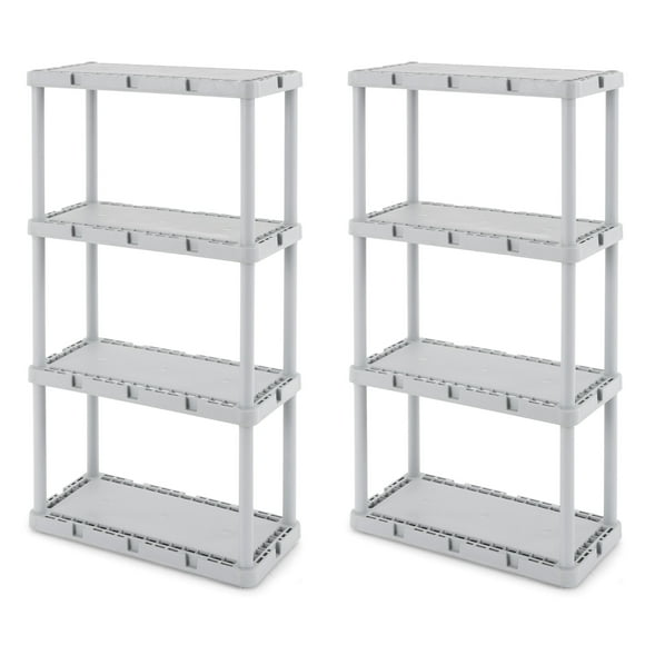 Gracious Living Knect-A-Shelf 4 Tier Light Duty Storage System (2 Pack)