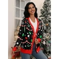 thumbnail image 4 of Lollipie Women Ugly Christmas Cardigan Sweater Long Sleeve Button Down Cozy V Neck Sweater Soft Knitwear, 4 of 7