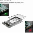 thumbnail image 3 of Tianle 2.5" Hard Drive Enclosure, USB C to USB 3.1 6Gbps UASP Tool-Free Clear External Hard Drive Enclosure Compatible with 2.5 SATA SSD/HDD, PS5/4 Xbox TV Laptop MacBook PC, 3 of 7