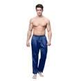 thumbnail image 1 of Tony & Candice Pantalon de Pyjama en Satin pour Hommes, Bas de Pyjama Longs (Large, Bleu Nuit), 1 of 4