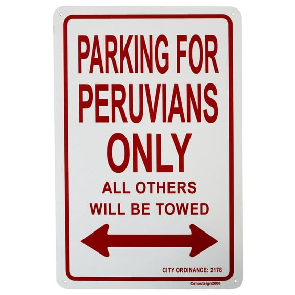 Peru Parking Sign