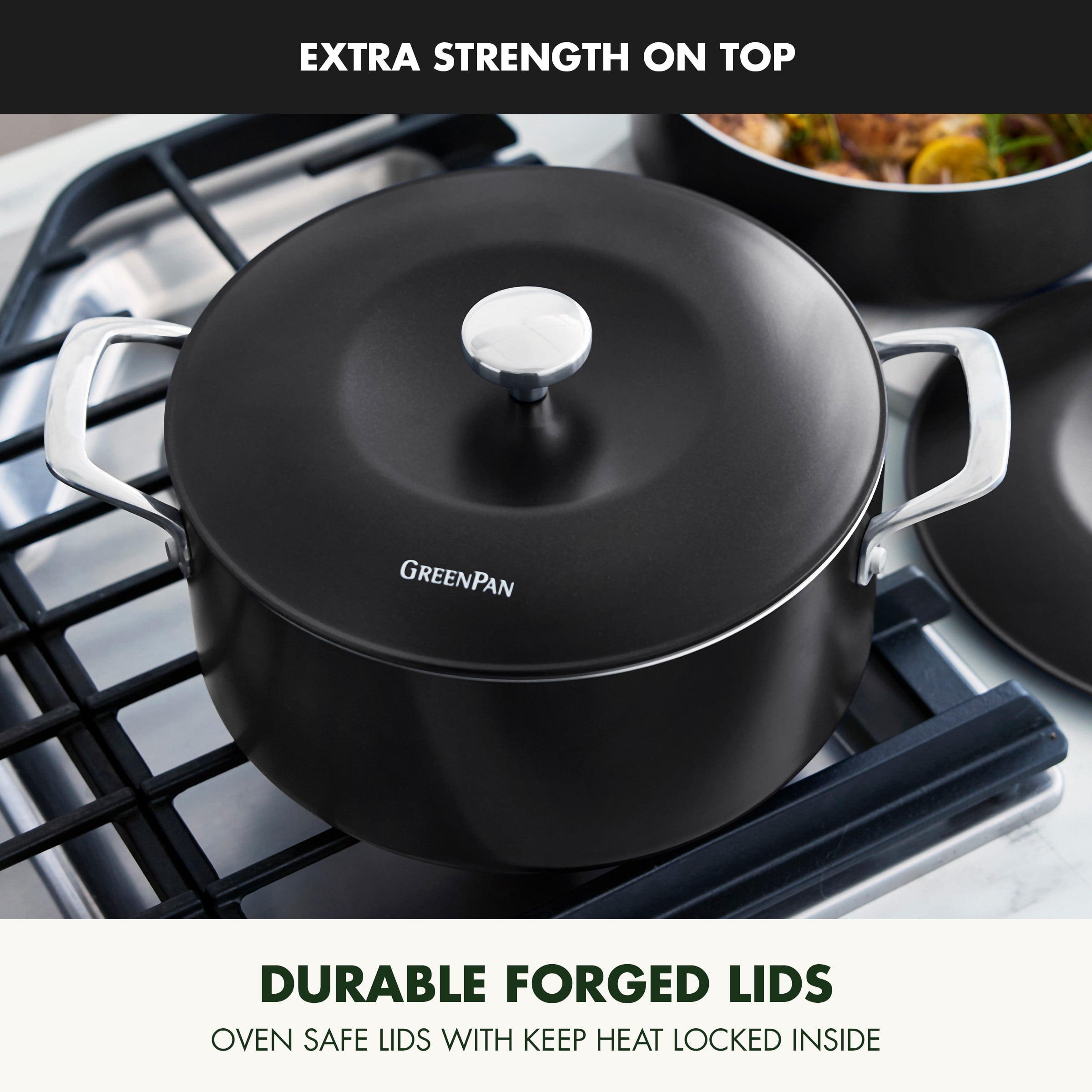 GreenPan Balance 10-Piece Ceramic Nonstick Cookware – Toxin-Free, Dishwasher & Oven Safe, Black