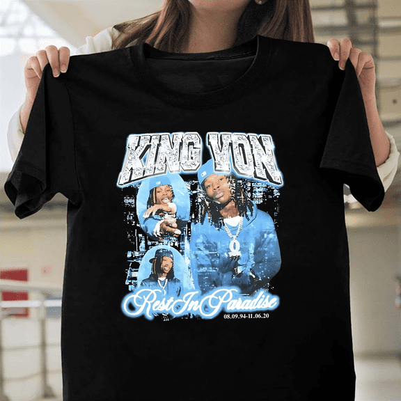 King Von Rest In Paradise Rapper Hip Hop Drill Music Legend Fan Tribute V50279 Unisex T-Shirt, Size Up to 5XL