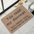 thumbnail image 3 of You Read My Doormat Front Door Mat Rubber Non Slip Backing Funny Welcome Mat Indoor Outdoor Rug 23.6 in(W) X 15.7 in(L), 3 of 5