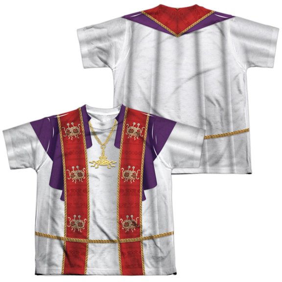 Flying Spaghetti Priest (Front - Back Print) - Youth Short Sleeve Shirt - Large