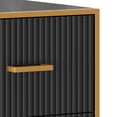 thumbnail image 5 of ModFusion 2-Drawer A4 Letter Legal Hanging File, Nightstand Organizer Modern Wood Metal Frame Cabinet Lamp Printer Stand Bedroom, Black, 5 of 9