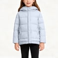 thumbnail image 5 of Xdegoge Quilted Jacket for Girls Boys Unisex Full Zip Stand Collar Hooded Jackets Casual Loose Puffer Coat Fall Winter Warm Padded Coats with Pockets Size 3-12, 5 of 10