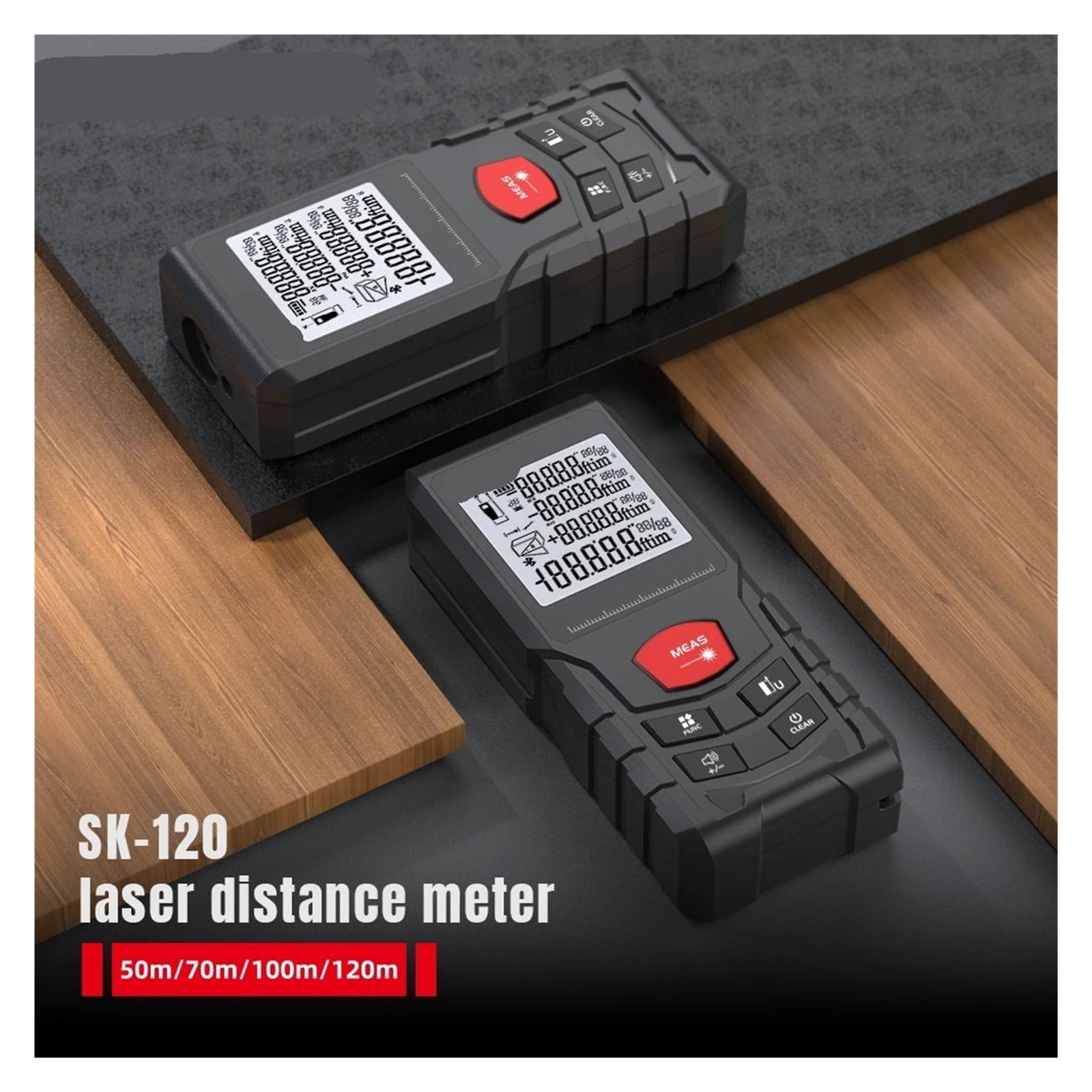 Laser Tape Measure 50M Laser Distance Meter Rangefinder Profesional Digital Range ,Water-Proof & Dust Resistant