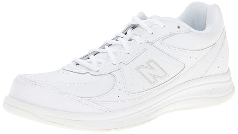 new balance mens white walking shoes