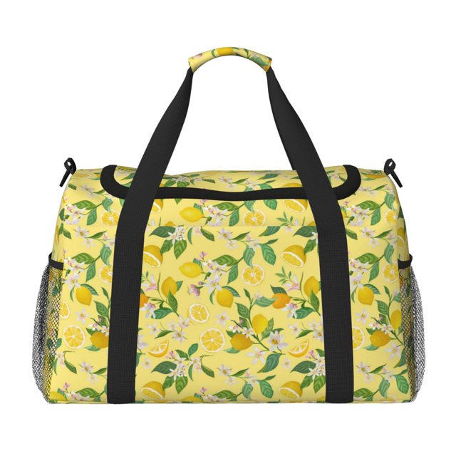 Disketp Lemon (2) Bolsa de Viaje Tipo Duffle, Bolso de Mano para Fin de Semana para Mujer, Bolsa de Gimnasio Ligera para Hombre, Esencial para Viajes
