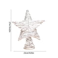 thumbnail image 3 of Christmas Tree Topper Star Wrought Iron and Rattan Ornament for Indoor and Outdoor Holiday Decorations, 3 of 6