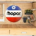 thumbnail image 3 of American Art Decor Distressed Mopar Dome Blue Metal Sign - 15.5", 3 of 6