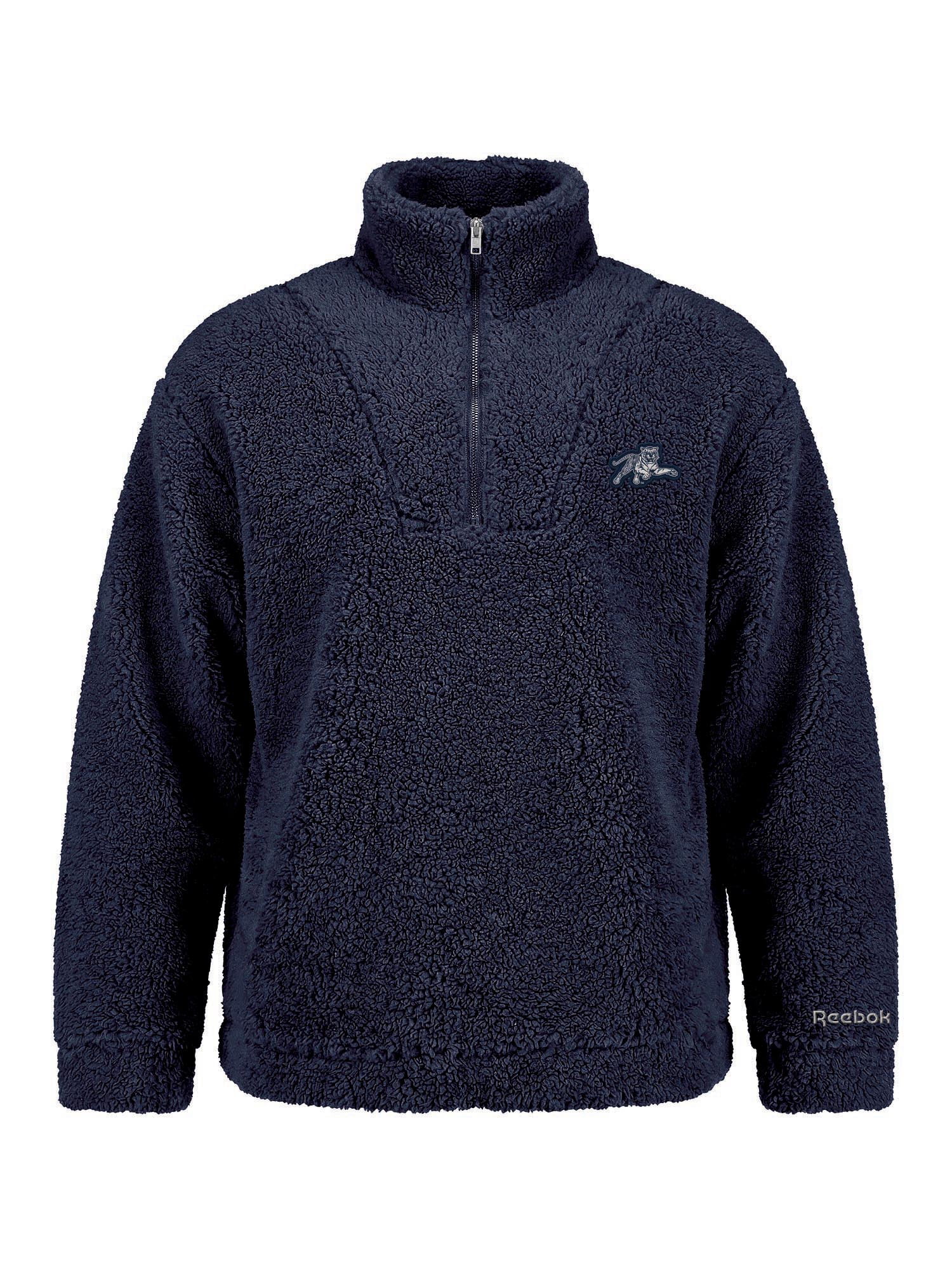 Jackson State Tigers Reebok Womens Relaxed Fit Qtr Zip Sherpa Pullover