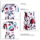 thumbnail image 4 of Vestido largo estampado de 2 piezas Vestido con abertura lateral estampado floral con cuello en V profundo de moda para mujer Blanco M, 4 of 4