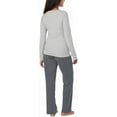 thumbnail image 2 of Calvin Klein Womens 2 Piece Fleece Pajama Set (Grey/Navy Swiss Dot, Large), 2 of 4