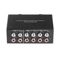 thumbnail image 1 of Bi-Directional 4-Way RCA Audio Switch 2x4/4x2 Stereo L/R Channel Selector, 1 of 5