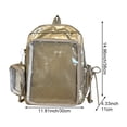 thumbnail image 2 of Hzzsbu Ita Bag Clear Backpack Heavy Duty PVC Transparent Backpack Multiple Pockets Bookbag for Concert Work Security Travel Festival, 2 of 7