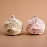 Ikubigu Crochet Organic Breastfeeding Model Set Baby Snuggle Toy Security Soft Baby Lovey Unisex Baby Gifts for Newborn Boys and Girls(Beige and Pink)