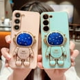 thumbnail image 3 of case for Samsung Galaxy S23 Case, Cute Galaxy S23 Case with 3D Astronaut Holder Kickstand S23 Astronaut Case for Women Girls Soft TPU Full Camera Lens Protection Shockproof Alien Case 6.1” (Green), 3 of 8