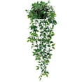thumbnail image 1 of Datura artificial colgante con hojas y enredaderas, falsa planta en maceta para decoración interior y exterior, 1 of 5