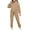 Khaki, variant on UVN Hoodie Tracksuit for Women Casual Sweatsuit 2Pcs Jogger Set Activewear Outfits with Pockets