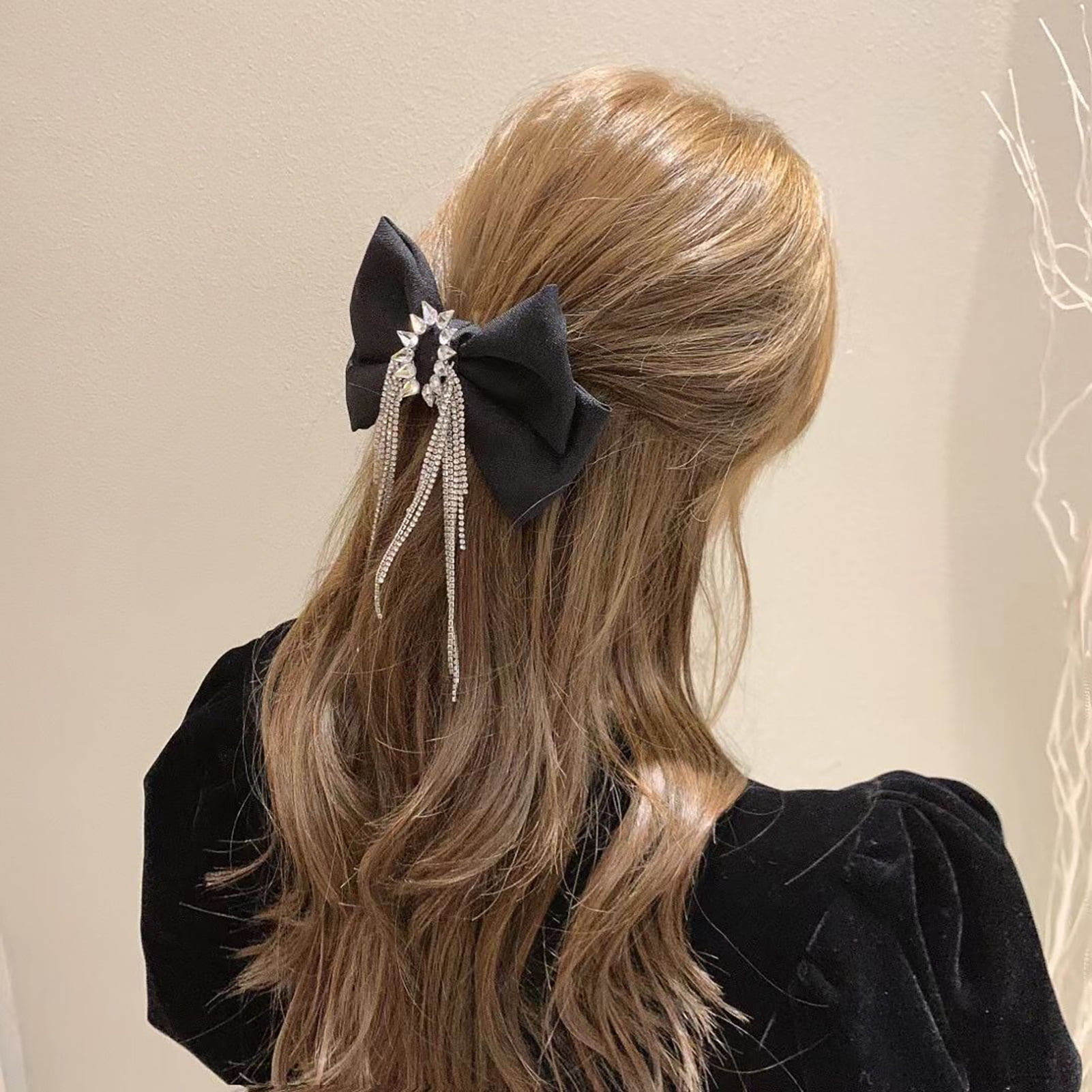chanel bow hair clips