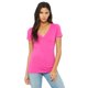 thumbnail image 1 of Camiseta de mujer de manga corta con escote en V profundo BERRY L Bella + Lienzo B6035, 1 of 1