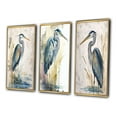 thumbnail image 3 of Designart "Riverside Reverie with Heron Watercolor Scene I" Animals Heron Framed Wall Art Set Of 3 - Blue Heron Frame Gallery Wall Set For Home Decor, 3 of 6
