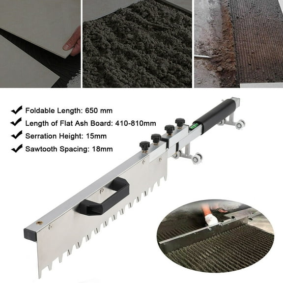 YILIKISS Thickened Tile Flat Sand Tool Flat Ash Leveling Tiling Paving Tool Collapsible