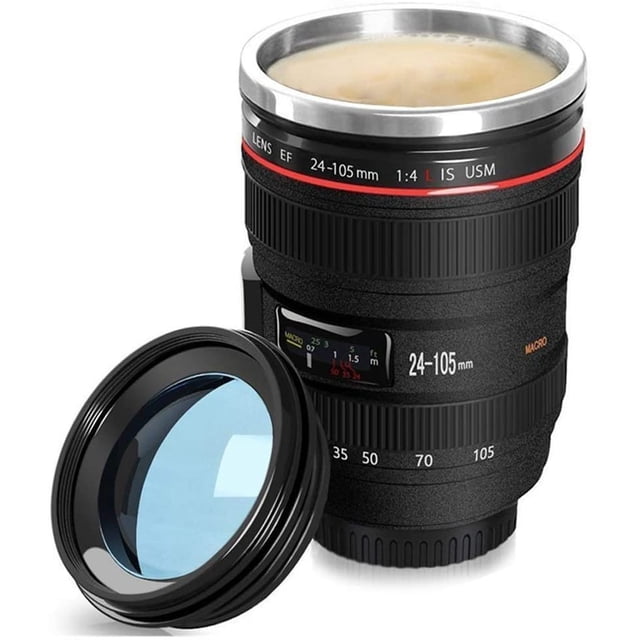 Camera lens cup coffee cup water cup stainless steel 400ml