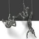 thumbnail image 4 of Decoración de Pared Hombre Trepador Billuyoard Resina Plata, 4 of 6