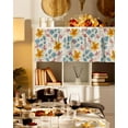 thumbnail image 3 of Valances for Windows Fall Blue Leaves Gold Maple Rod Pocket Cafe Window Treatments Valance Curtains for Kitchen Bathroom Laundry Basement Windows 42"x12", 3 of 6