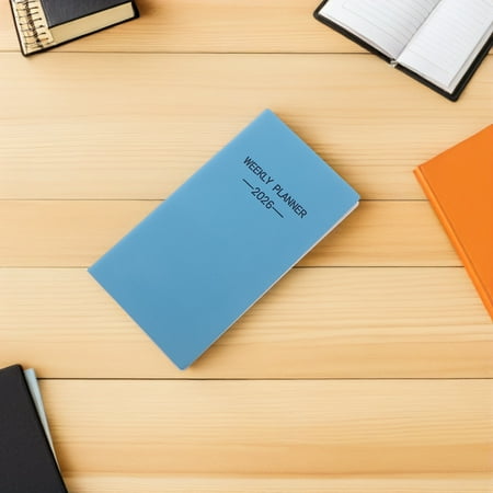 KAKOWELY Compact Weekly Planner Notebook with Portable Design and Faux PU Cover for Travel