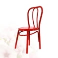 thumbnail image 2 of Mini Chaise en Fer Simulation Modèle Maison Accessoires Maison de Poupée Ornement Paysager Miniature Décorations en Bois (1:12 Rouge), 2 of 8