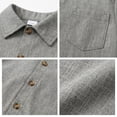 thumbnail image 5 of PureChapter Boys Button Down Shirt Textured Long Sleeve Collared Shirt with Chest Pocket Sizes 7-15Y, 5 of 6